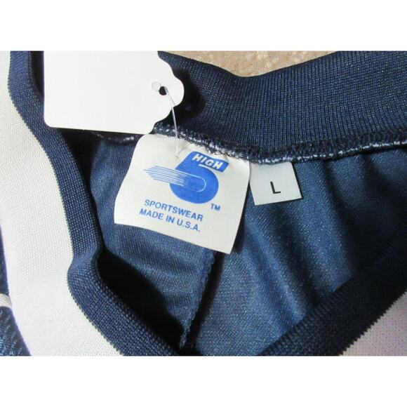 Vintage HIGH 5 Polyester Soccer Shirt Jersey Adult Mens Large Blue NEW - Picture 2 of 8